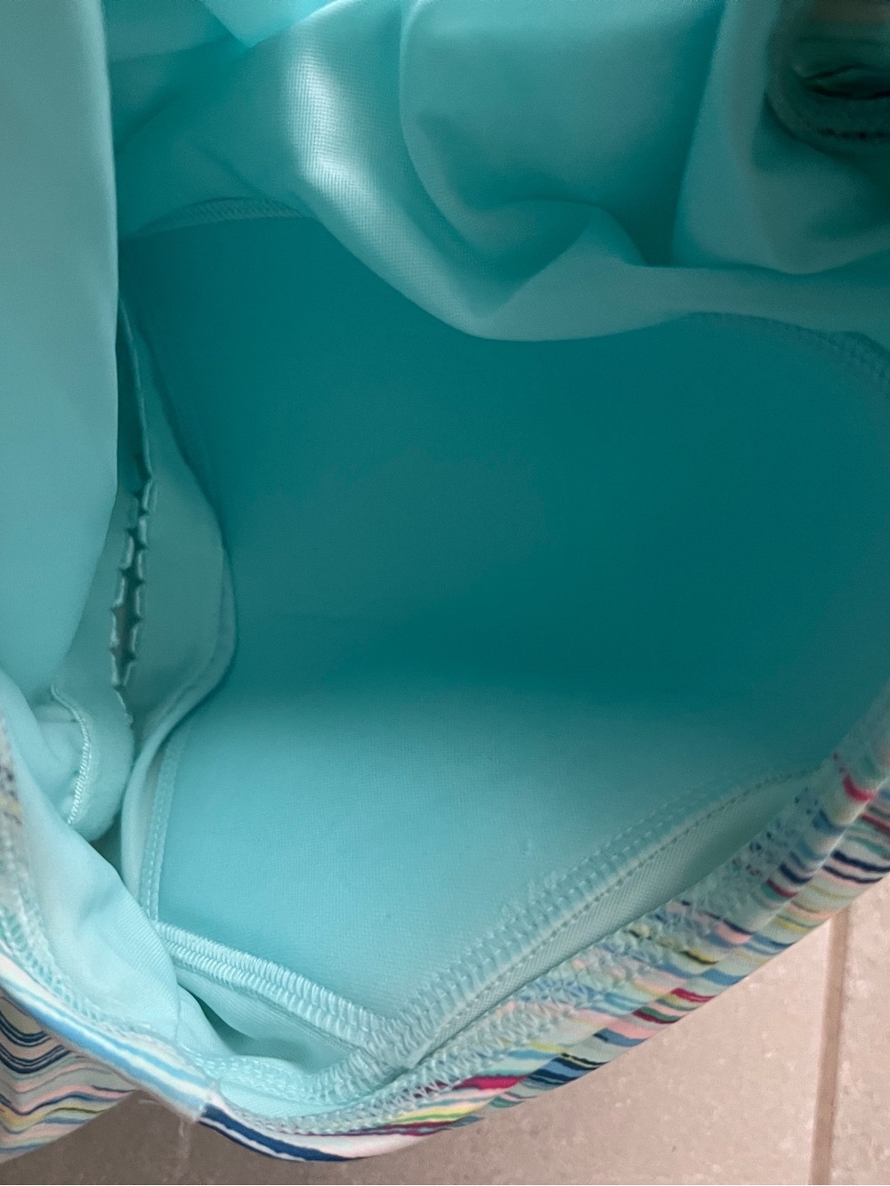 Lands' End Mint Multicolor Striped Women’s Swim Tank Top - Picture 7 of 7